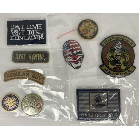 Tactical Patches And Military Challenge Coins Mixed Lot - Picture 2 of 6
